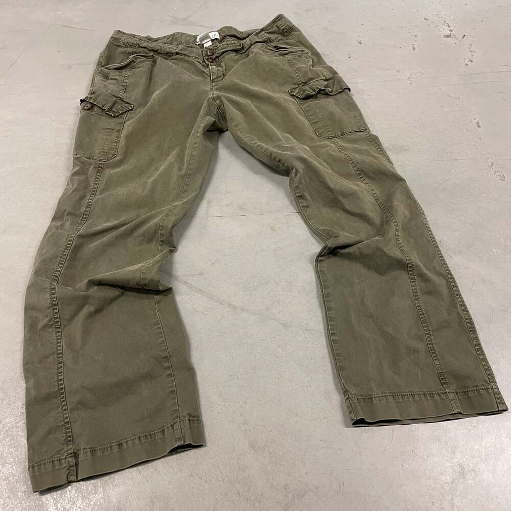 y2k old navy low rise cargo flared bootcut jeans 34x30